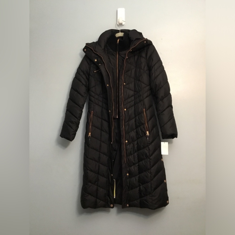 Marc New York Black Long Puffer Coat